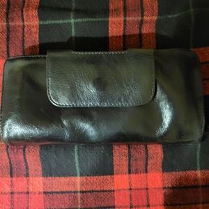 Hobo black leather wallet